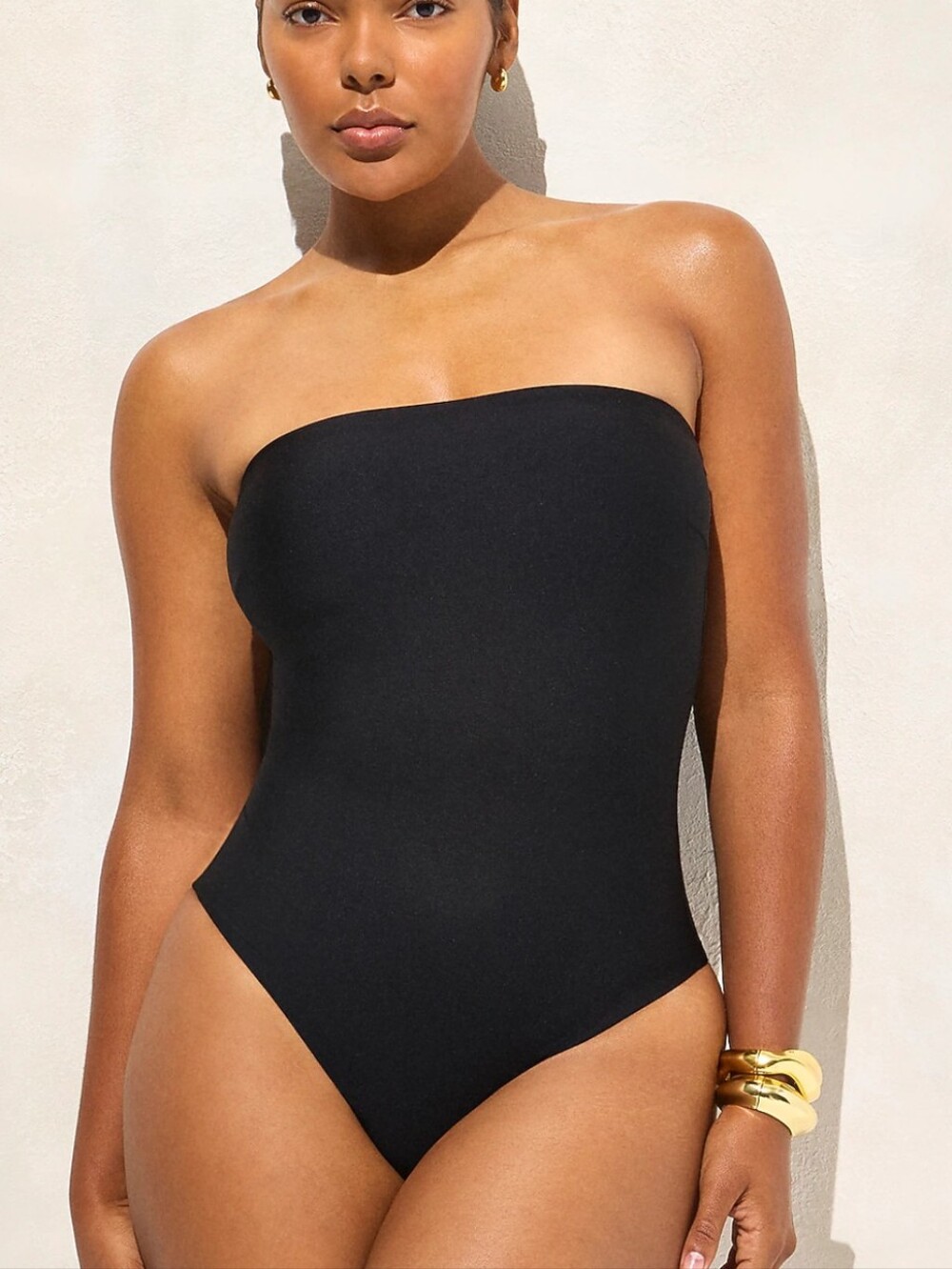 J Crew Gemma bandeau one-piece in Classic Sculpt™ CI366 Size 16 NEW Black $138